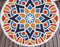 Tafelkleed - Rond - 160 CM - Mandala - Geel - Rood - Tafelzeil