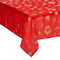 Tafelkleed rood met goud 140 x 240 cm - Feestdecoratievoorwerp - Kerst - Kersttafellaken
