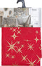 Tafelkleed rood met zilveren sterren 140 x 240 cm - Feestdecoratievoorwerp - Kerst - Kersttafellaken