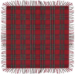 Tafelkleed Tafelkleed Xmas tartan 90x90 cm red