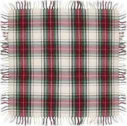 Tafelkleed Tafelkleed Xmas tartan 90x90 cm white