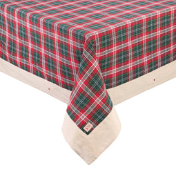 Tafelkleed tartan en beige - 140 x 180 cm - Queen - Nuvole di Stoffa