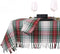 Tafelkleed Xmas tartan 150x200 cm white