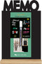Tafelkrijtbord met houten voet - Memo - Incl. 1 krijtstift
