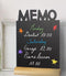 Tafelkrijtbord met houten voet - Memo - Incl. 1 krijtstift