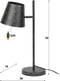 Tafellamp 1L verstelbare metalen kap - Charcoal