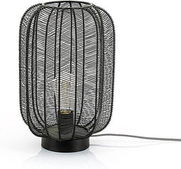 Tafellamp Carbo – Stijlvolle Zwart Metalen Tafellamp - Sfeervolle Verlichting - 24 x 24 x 38 cm
