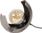 Tafellamp half moon - Oud zilver
