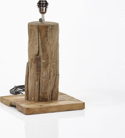 Tafellamp Nature (zonder kap) - rond - teak
