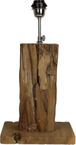 Tafellamp Nature (zonder kap) - vierkant - teak