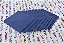 Tafellinnenset DKD Home Decor 150 x 250 x 0,5 cm Rood Blauw Wit (2 Stuks)