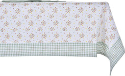 Tafellinnenset DKD Home Decor Blommor 150 x 250 x 0,5 cm Groen