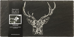 Tafelloper Edelhert - Gegraveerd - 50x25 - Leisteen - Just Slate Company Scotland