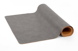Tafelloper TROJA - kunstleer - 44x145 cm, grijs