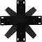 Tafelpoot Crow - 70x70x72 - Gepoedercoat zwart - Metaal