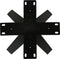 Tafelpoot Crow - 80x80x72 - Zwart - Metaal