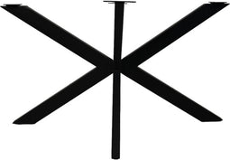 Tafelpoten Spider Leg - 180x80x72 - Gepoedercoat zwart - Metaal