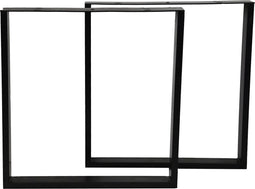 Tafelpoten - U-model - 70x10x72 - Zwart - Metaal - Set van 2