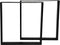 Tafelpoten - U-model - 70x10x72 - Zwart - Metaal - Set van 2