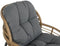 Tafelset met 2 fauteuils DKD Home Decor Grijs Metaal Kristal Synthetische rotan 55 x 55 x 47 cm