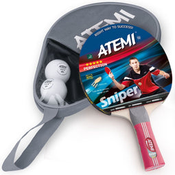 TafelTennisSET Atemi Sniper 1bats met 2x3ster bal Atemi