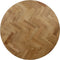 Tafeltop Fishbone Rond- 130x130x4 - Naturel - Eiken