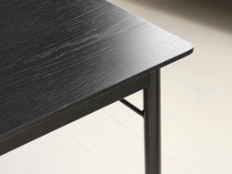 Tafeluitbreiding Eikenhout Zwart - 95x50cm - Rechthoek - Tafel Savona - Giga Living