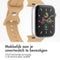 imoshion Siliconen⁺ bandje - Geschikt voor Apple Watch 1, 2, 3, 4, 5, 6, 7, 8, 9, 10 (42 mm), SE - 38/40/41 mm - Beige - S/M
