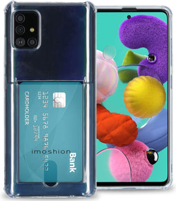 iMoshion Hoesje Geschikt voor Samsung Galaxy A51 Hoesje Met Pasjeshouder - iMoshion Softcase Backcover met pashouder - Transparant