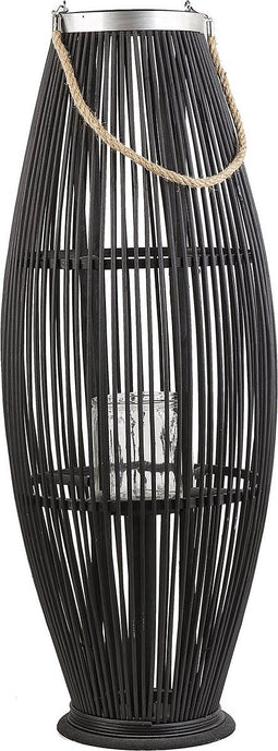 TAHITI - Lantaarn - Zwart - Bamboehout