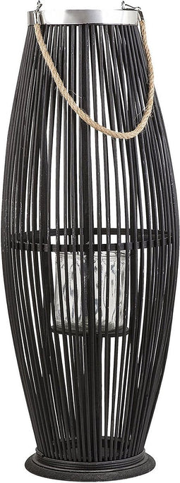 TAHITI S - Lantaarn - Zwart - Bamboehout
