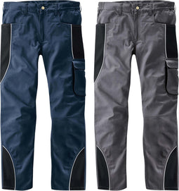 Tailleband broek met reflecterende biezen, kleur marine/zwart, maat 56