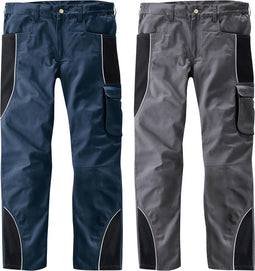 Tailleband broek met reflecterende biezen, kleur marine / zwart, maat 48