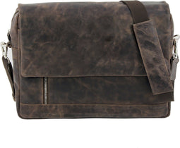 Roberto Romano schoudertas - CATANIA - bruin - echt leer - 28x40x9cm - JU-48212