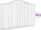 vidaXL - Schanskorven - 11 - st - gewelfd - 200x30x120/140 - cm - ijzer