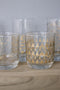 TAK Design Drinkglas Diamond Laag - Glas - Ø7,8 x 8,8 cm - Goud