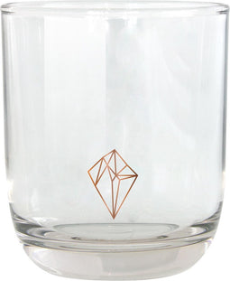 TAK Design Drinkglas Diamond Laag - Glas - Ø7,8 x 8,8 cm - Koper
