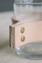 TAK Design Drinkglas Wrap Me - Incl. Lederen Band - Glas - Ø6,7 x 14,5 cm - Bruin