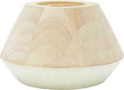TAK Design - Hout Maysa Bum Theelichthouder - Hout - Wit