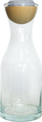 TAK Design Karaf Botto - Incl. Houten Afsluiter - Glas - Ø9 x 24 cm - Grijs