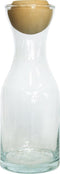 TAK Design Karaf Botto - Incl. Houten Afsluiter - Glas - Ø9 x 24 cm - Naturel