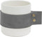 TAK Design Morgan Wrap Me Beker - Incl. Grijs Lederen band - Aardewerk - Ø8,5 x 9 cm - Wit