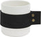 TAK Design Morgan Wrap Me Beker - Incl. Zwart Lederen band - Aardewerk - Ø8,5 x 9 cm - Wit