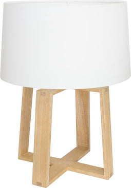 TAK Design - Tafellamp Elias Wit/Naturel - Wit - Transparant - Hout