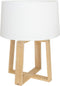 TAK Design - Tafellamp Elias Wit/Naturel - Wit - Transparant - Hout