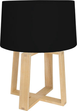 TAK Design - Tafellamp Elias Zwart/Naturel - Zwart - Transparant - Hout