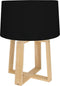 TAK Design - Tafellamp Elias Zwart/Naturel - Zwart - Transparant - Hout