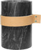 TAK Design Vaas Carlo M - Incl. Lederen Band - Marmer - 14 x 20 cm - Zwart