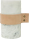 TAK Design Vaas Carlo S - Incl. Lederen Band - Marmer - 11 x 15 cm - Wit