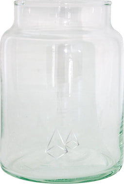 TAK Design Vaas Diamonds M - Handgemaakt - Glas - Ø10 x 14 cm - Zilver
